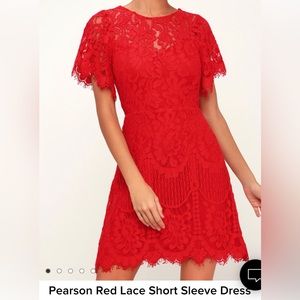 Lulus Red Lace Dress